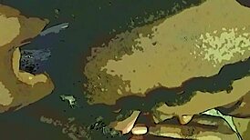 Ebony amateurs team up with dildo and tongue on wet pussy