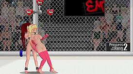 Princess Of The Ring 2 Paris Vs Ember In Intense Lesbian Wrestling Fight