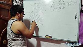 Asian Teacher Simplifies Algebra With Student In Bedroom