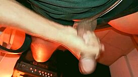 big latino cock leaks in boxers after gym workout