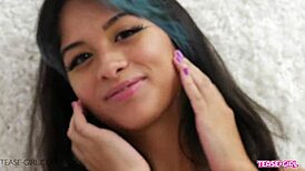 petite teen shows perfect body in casting