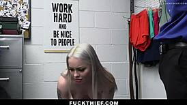 Haley Spades Satisfies Two Officers With Hardcore Blowjob In Garage