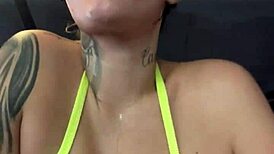 Wet Pussy At Gym Thong Workout!
