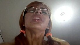 Horny Teen Sucks Cum From Big Ass