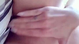 why does this busty brunette sapphire masturbate with dildo and cum?