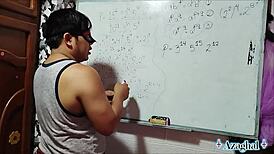 Asian Teacher Simplifies Algebra With Student In Bedroom