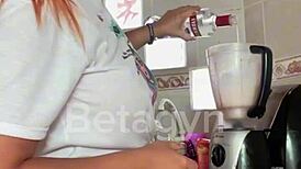 Sexo anal com gozada dentro with young 18+ redhead.