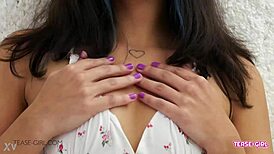 petite teen shows perfect body in casting