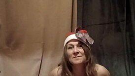 french housewife teases with strip and wand in session