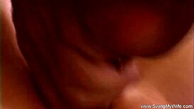 Intriguing Threesome Satisfies Happy Swinger Wife with Brunette Transsexual