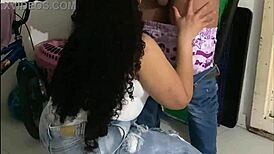 Venezolana Touches Me on Mall Stairs with Fucking, Ass Licking, and Farting!