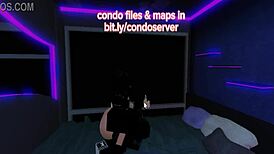 Let's fuck in the Roblox condo room with deepthroat and creampie pussy