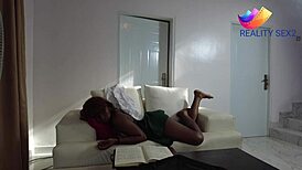 Collage girl seduced by plumber when dad out