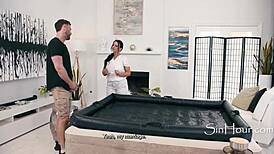 Um yes hun this masseuse oils big ass for sensual orgasm