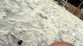 Belinha's Passionate Quest for Cocks Leads to Beach Doggie Orgasms