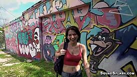 Riley Jean Hairy Pornstar Takes Huge Cock In Bent Over Doggystyle For Facial