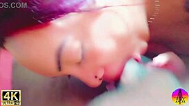 My hot husband gets horny and cums in lingerie trailer!