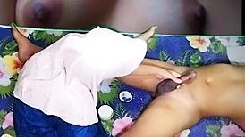 Kind-Hearted Sister-in-Law Massages My Cock in Homemade Clip