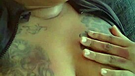 Blackvelvet gets caught playing with her kitty and tits