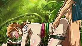 Nami hentai AMV mempamerkan aksi anime liar dalam klip panas