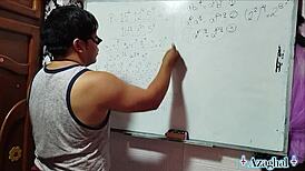 Asian Teacher Simplifies Algebra With Student In Bedroom