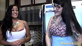 Camille Black Rides Maxine X's Ass With Strapon! Big Pussy Cunilingus Orgasm!