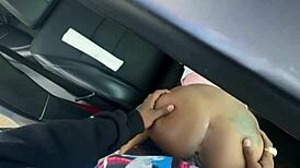 she pulls over so i can fuck her wet pussy with my big black cock