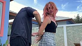 I Love Tickling Bound Blonde Babe Outdoor!