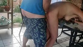 Hard And Rough Outdoor Fuck Makes Her Moan Loudly