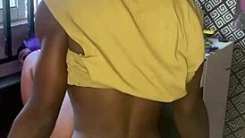 Milf Home Alone Diving into Pussy with Saggy Tits