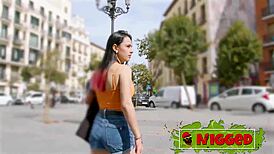 21-Year-Old Colombian Valen Pink Hesitates Until She Rides Massive Black Cock