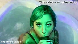 Devin Drills Spanishbarbiie's Mouth With Deepthroat Blowjob