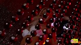 Vintage Striptease with Blonde and Brunette Lesbian Sex