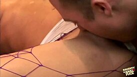 Blonde Gets Ass Licked Before Foursome Anal DP!