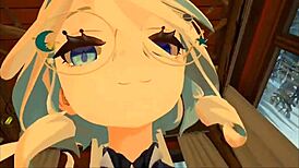 Yukoshvr's Furina dominates the goth with intense riding