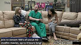 uh, freshman like daisy bean gets mandatory hitachi orgasm from doctor-tampa in hospital with vibrator close-up