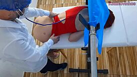 Why is the slut getting fucked by her doctor at work?