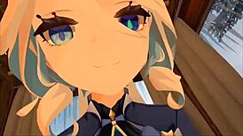 Yukoshvr's Furina dominates the goth with intense riding