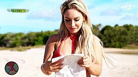 The little blonde got so wet with horniness!