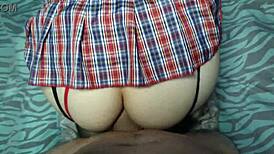 Latina Babe Bent Over For Homemade Anal Doggy With Couple