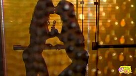 Vintage Striptease with Blonde and Brunette Lesbian Sex