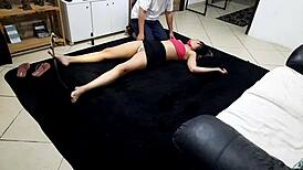 naughty neighbor cuts clothes and uses holes