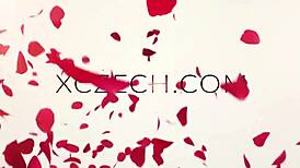 An amazing teen spreads her legs and starts touching herself.