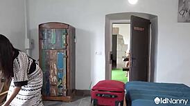 Curvy Spanish milf toys