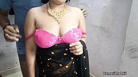 Does hot indian bhabhi get fucked in yellow saree?