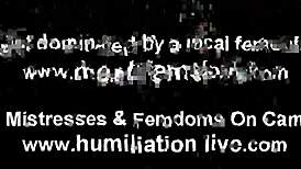 Femdom humiliation for the smallest cock in pov bdsm session
