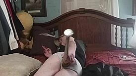 Oh man, stretching that tight ass with a massive anal dildo feels insanely good!