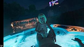 big natural tits brittney jerks off at house party