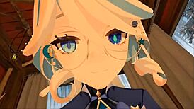 Yukoshvr's Furina dominates the goth with intense riding