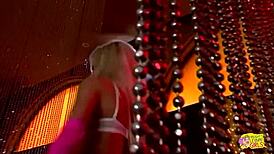 Vintage Striptease with Blonde and Brunette Lesbian Sex